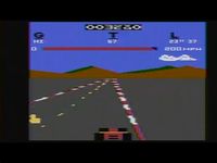 une photo d'Ã©cran de Pole Position sur Atari 2600